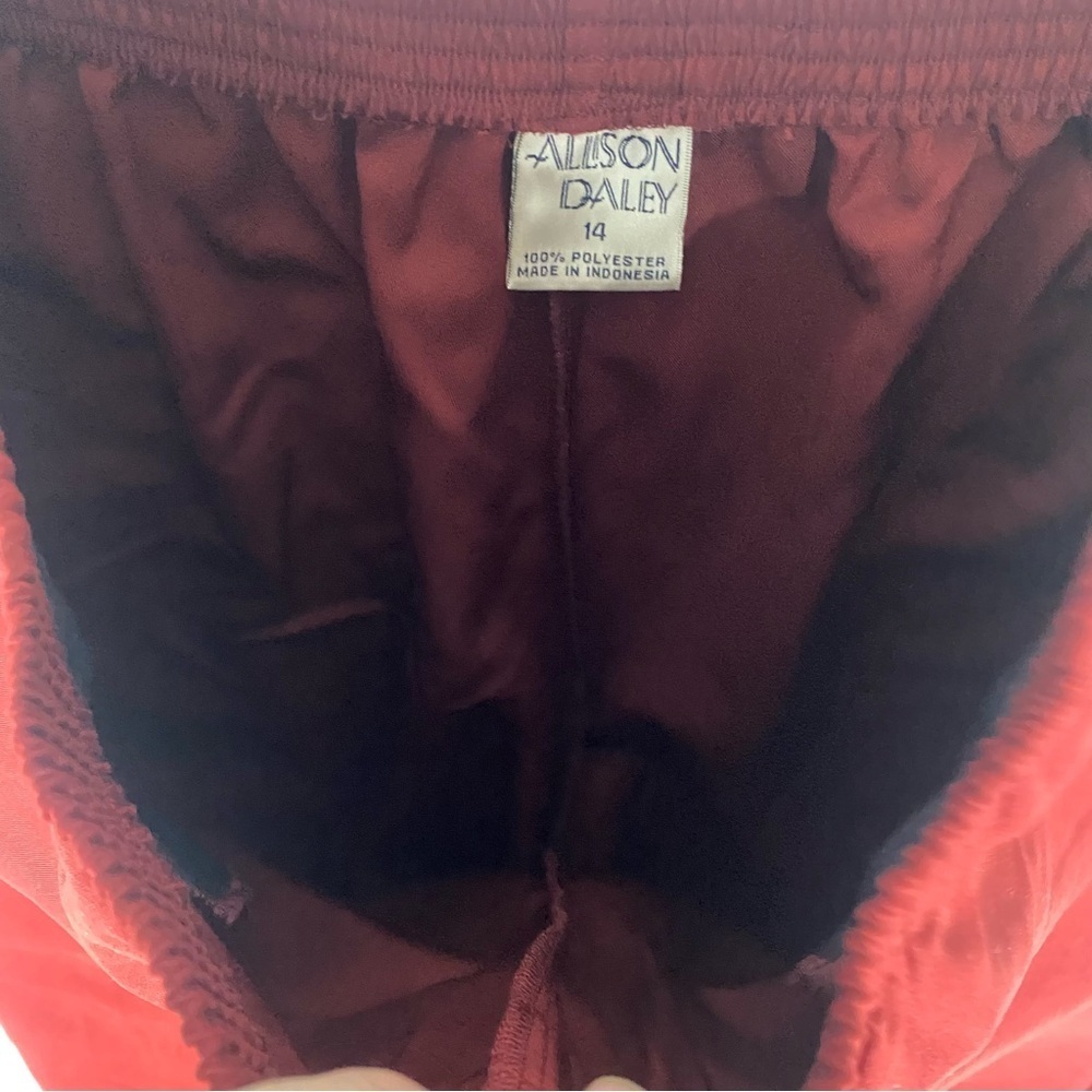 NEW Allison Daley Wine Red Pull on Pants Size 14 Comfort Waist Corpcore - Picture 8 of 10